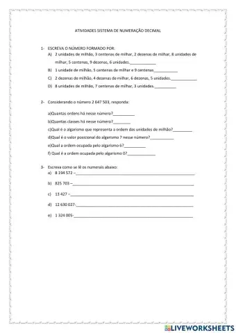 Sistema de numeração decimal