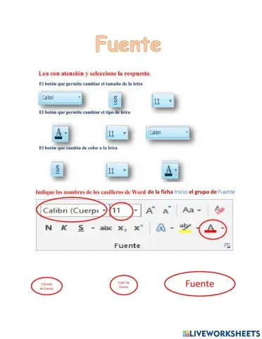 Fuente en Word