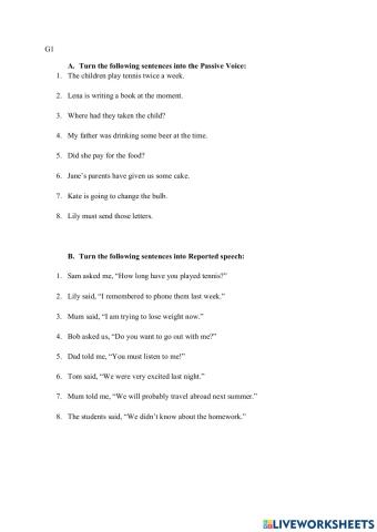 PassiveVoice-ReportedSpeech