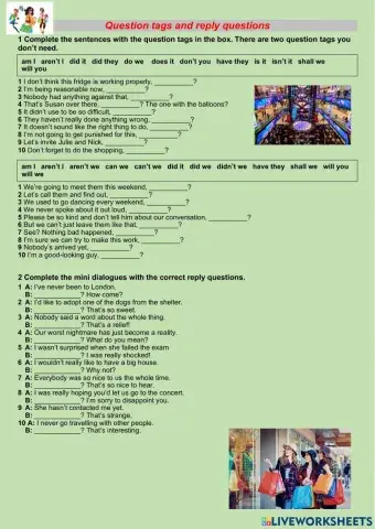 Question tags and reply questions