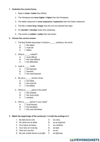 Project 2 Unit 5 grammar practice