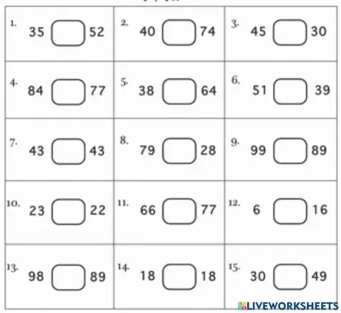 Større end og mindre end
