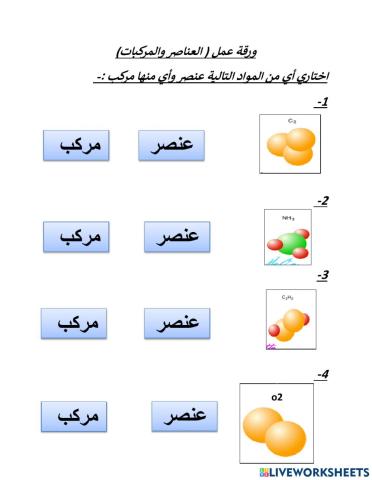 العناصر والمركبات