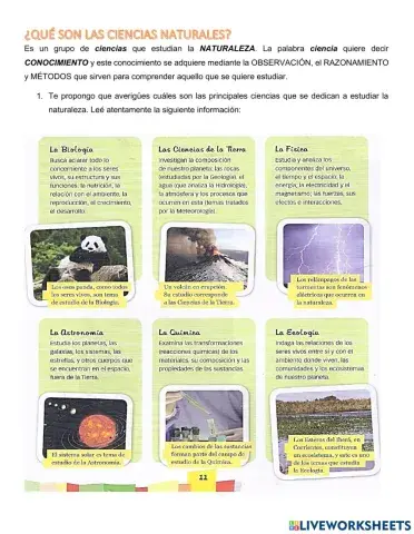 Qué son las ciencias naturales