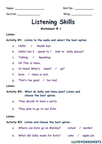 Listening Skills