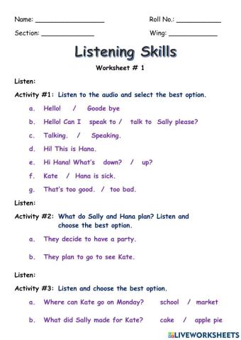 Listening Skills