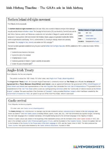 GAA's role in Irish History
