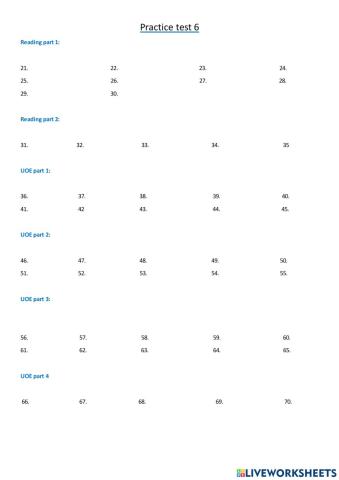 Practice test 6