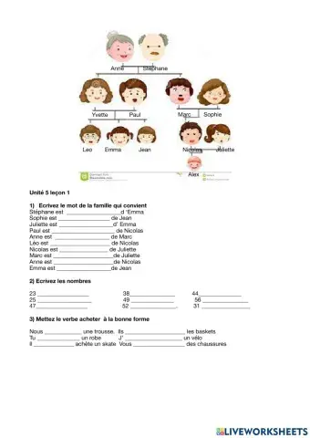 Jeux de mots unité 5 leçon 1