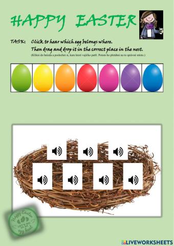 EASTER - Eggs in the nest