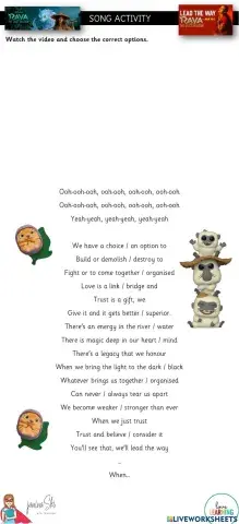 Song Activity Lead the Way Raya Movie