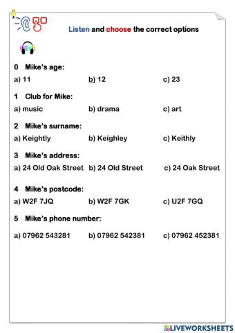 LB1 - Skills Test 1 listening 1