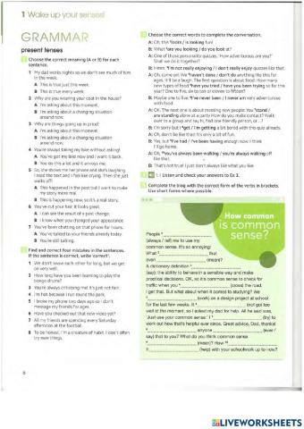 GE B2 U1 WB Grammar - Vocabulary EXP 