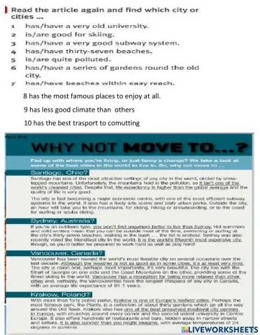 The best places over the world.