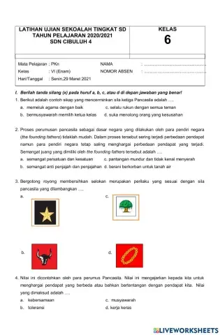 LATIHAN SOAL UJIAN SEKOLAH PKn