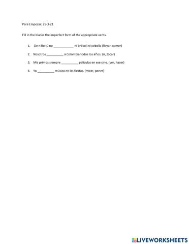 Para Empezar 3-29