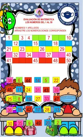 Números del 1 al 50