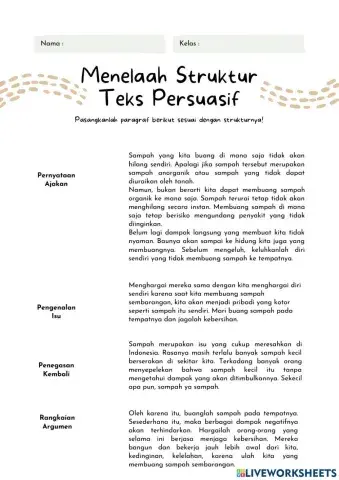 Menelaah Struktur Teks Persuasif
