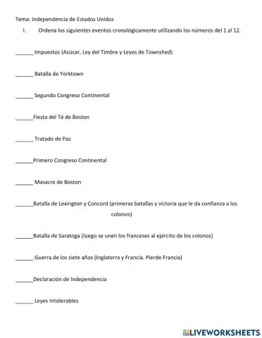 Independencia de Estados Unidos