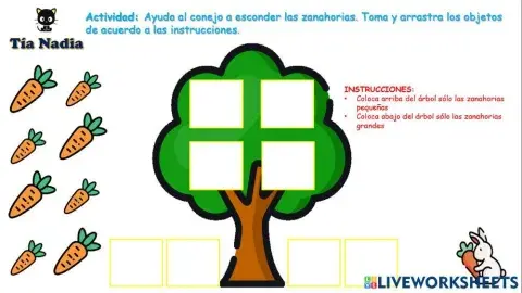 Concepto espacial arriba-abajo