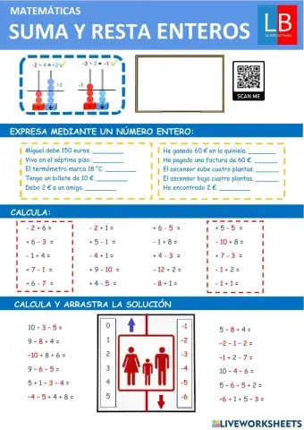 Suma y resta de números enteros