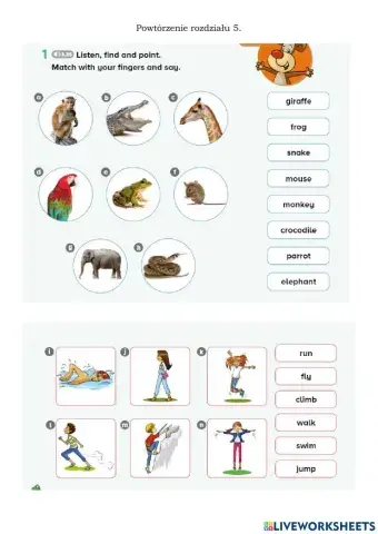 Tiger abd friends 1 Powtórzenie roz. 5