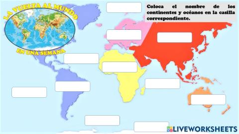 Los continentes y los océanos