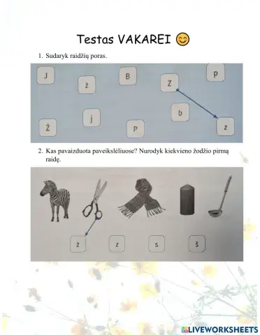Testas Vakarei SKAITAU IR MOKAUSI SUPRASTI TEKSTĄ