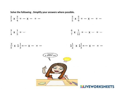 Multiplying Fractions