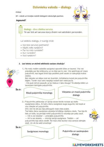 Dzīvnieku valoda - dialogs