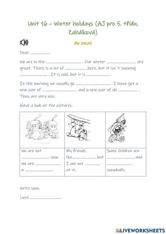 An email from winter holidays