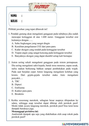 Posttest pertemuan 3