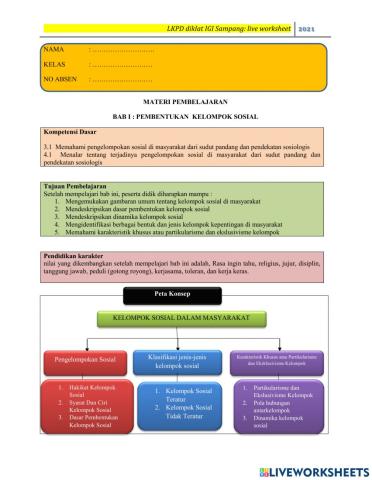 Latihan soal worksheets