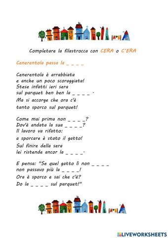 Filastrocca cera - c'era