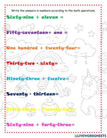 Addition and substraction