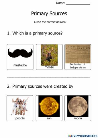 Primary sources