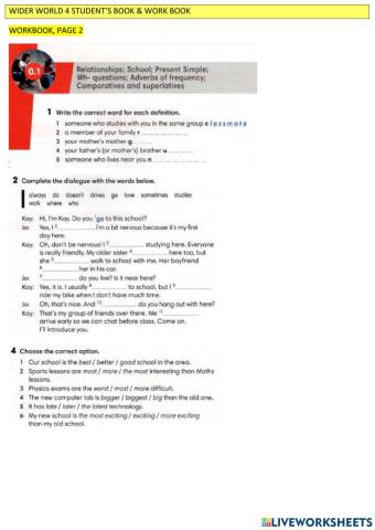 Wider world activities