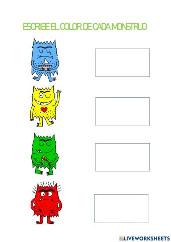 Escribimos con el monstruo de colores