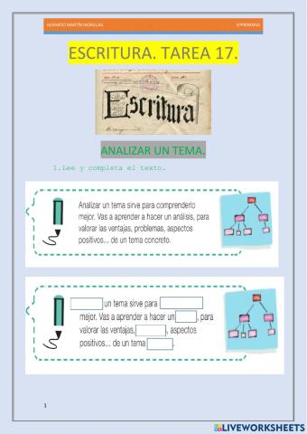 Escritura. Tarea 17.