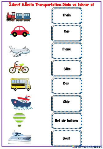 3.8 Transportation Worksheets