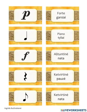 Muzikiniai ženklai 1 kl.