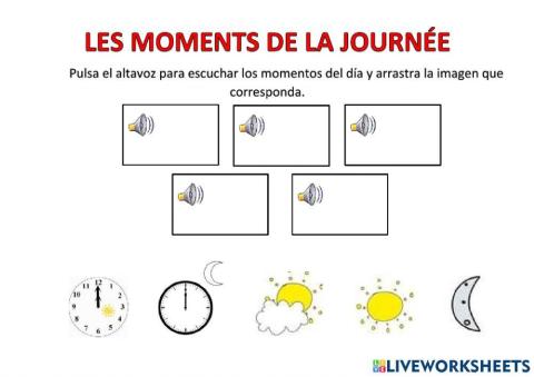 Les moments de la journée