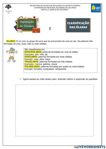 Separação silábica