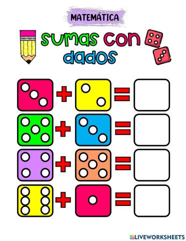 Sumas con dados