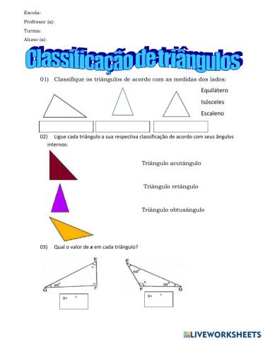 Classificando triângulos