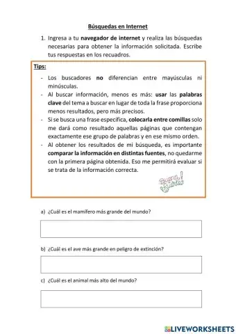 Búsquedas en Internet