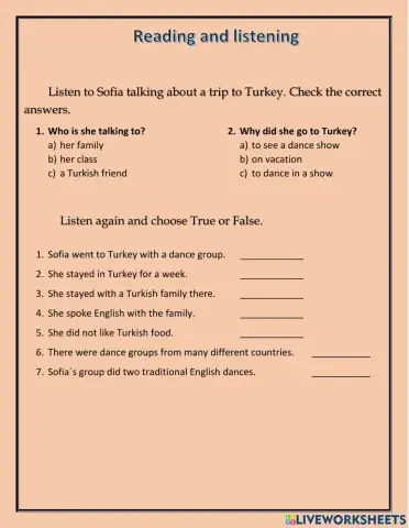 Reading and Listening