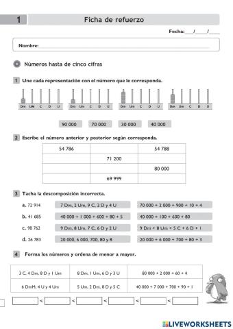 Recordando ando:Números de hasta cinco cifras