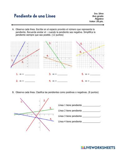 Pendiente de una Línea
