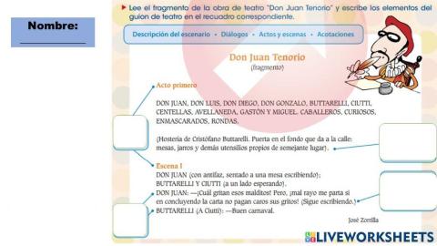 Elementos de una obra de teatro